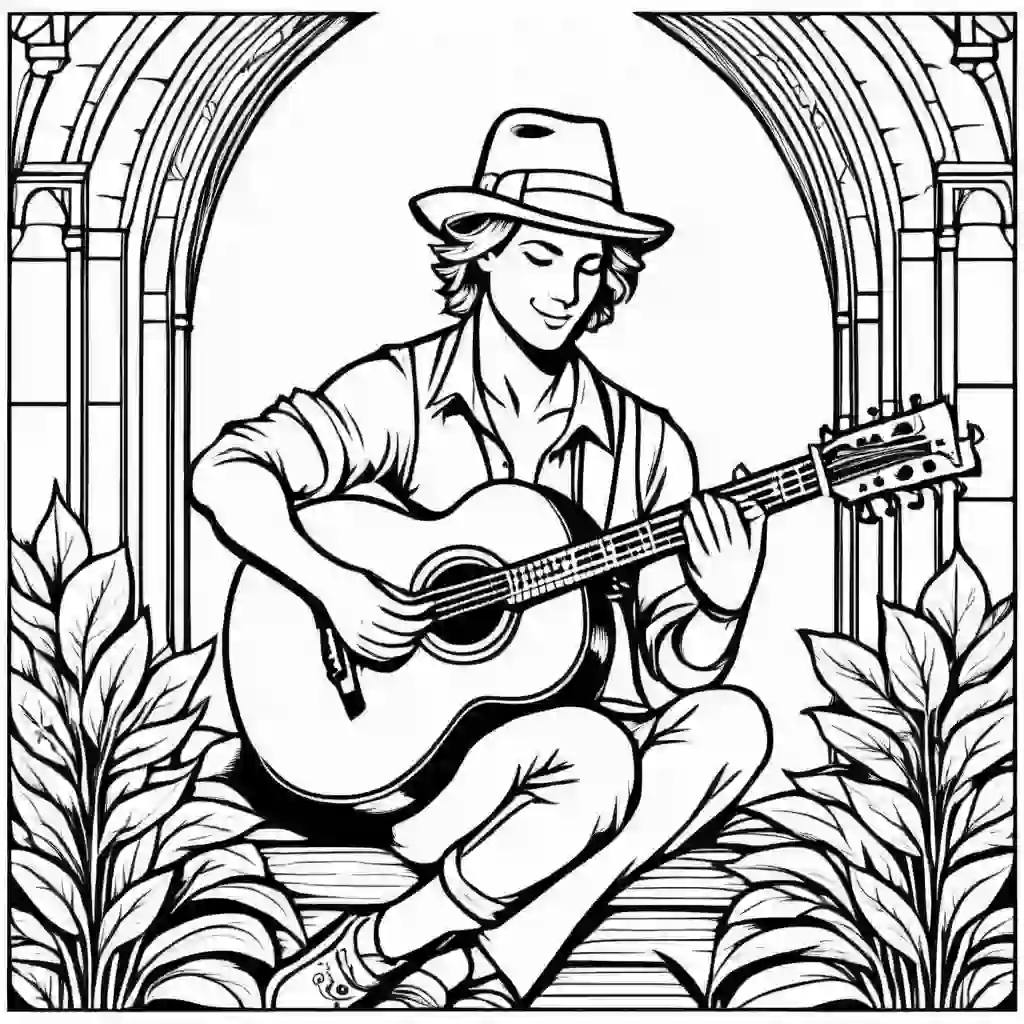 Musician coloring pages